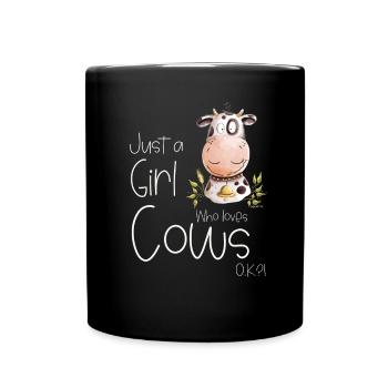 Just A Girl Who Loves Cows I Kuh Kühe - Full Colour Mug - black - Front
