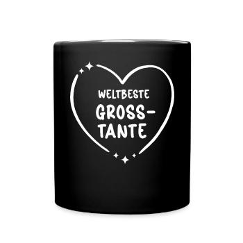 Grosstante Tante Grosstanten Großtante - Tasse einfarbig - Schwarz - Vorne