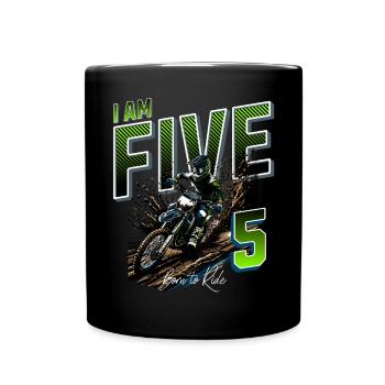 5e anniversaire de motocross - Mug uni - noir - Devant
