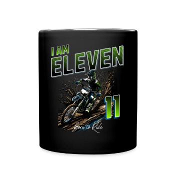 Motocross 11th Birthday - Full Colour Mug - black - Front