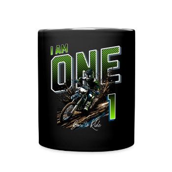 1er anniversaire de motocross - Mug uni - noir - Devant