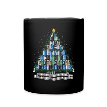 Bier Weihnachten Ugly Noël Noël Saufen Trinke - Mug uni - noir - Devant