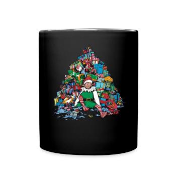 Elfes Noël laid Noël Noël Père Noël - Mug uni - noir - Devant