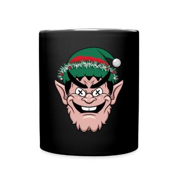 Elfes Noël laid Noël Noël Père Noël - Mug uni - noir - Devant
