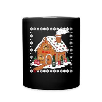 Bier Weihnachten Ugly Noël Noël Saufen Trinke - Mug uni - noir - Devant