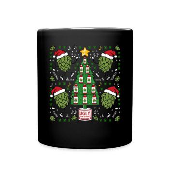 Bier Weihnachten Ugly Noël Noël Saufen Trinke - Mug uni - noir - Devant