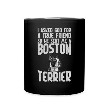 Boston Terrier Gifts - Tasse einfarbig - Schwarz - Vorne