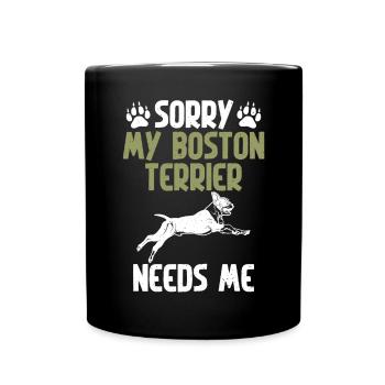 Boston Terrier Gifts - Tasse einfarbig - Schwarz - Vorne