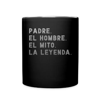 Spanischer Vater Zweisprachiger Latino Vatertag - Tasse einfarbig - Schwarz - Vorne