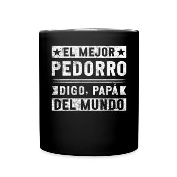 Spanischer Vater Zweisprachiger Latino Vatertag - Tasse einfarbig - Schwarz - Vorne