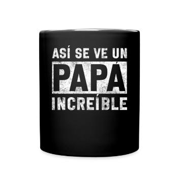 Spanischer Vater Zweisprachiger Latino Vatertag - Tasse einfarbig - Schwarz - Vorne