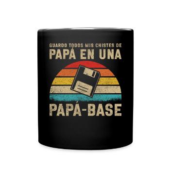 Spanischer Vater Zweisprachiger Latino Vatertag - Tasse einfarbig - Schwarz - Vorne