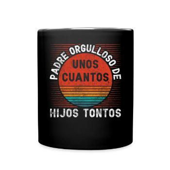 Spanischer Vater Zweisprachiger Latino Vatertag - Tasse einfarbig - Schwarz - Vorne