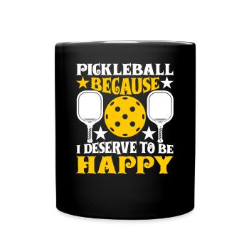 PPickleball Player Paddleball Tournament Dinking - Mug uni - noir - Devant