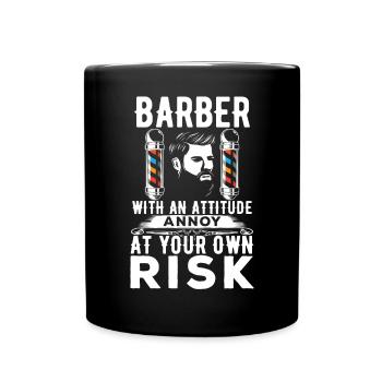 Barber Haircutter - Full Colour Mug - black - Front