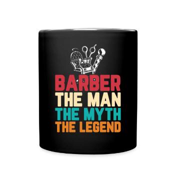 Barber Haircutter - Full Colour Mug - black - Front