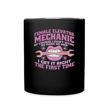 I Get It Right The First Time Inspector Elevator - Full Colour Mug - black - Front