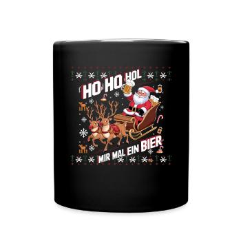 Beer Ugly Christmas Christmas Xmas Santa Claus - Full Colour Mug - black - Front
