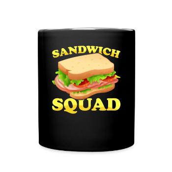 Amateurs de sandwichs Amateurs de restauration rapide - Mug uni - noir - Devant