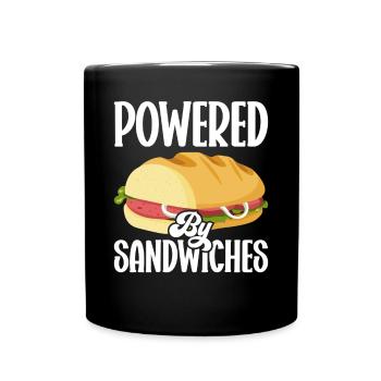 Amateurs de sandwichs Amateurs de restauration rapide - Mug uni - noir - Devant