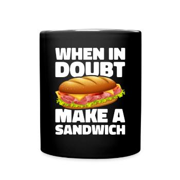Amateurs de sandwichs Amateurs de restauration rapide - Mug uni - noir - Devant