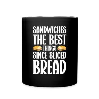 Sandwich Liebhaber Fast Food Liebhaber - Tasse einfarbig - Schwarz - Vorne