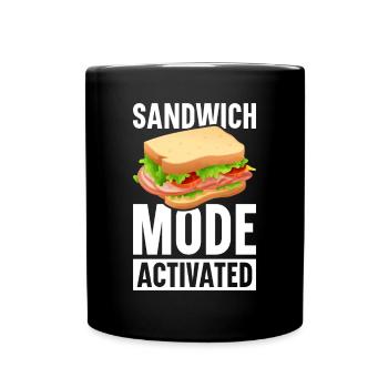 Amateurs de sandwichs Amateurs de restauration rapide - Mug uni - noir - Devant
