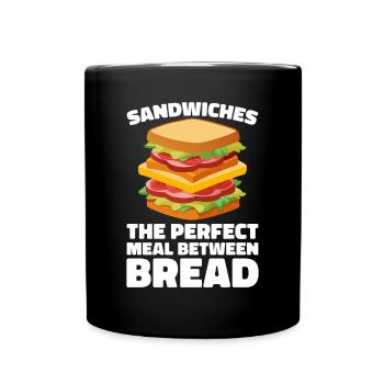 Amateurs de sandwichs Amateurs de restauration rapide - Mug uni - noir - Devant