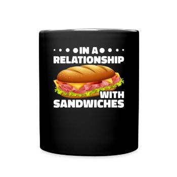 Amateurs de sandwichs Amateurs de restauration rapide - Mug uni - noir - Devant