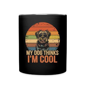 Shi shitzu mon chien pense que je suis cool - Mug uni - noir - Devant