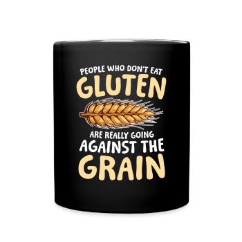 Glutenfrei Glutenunverträglichkeit Ernährung - Tasse einfarbig - Schwarz - Vorne