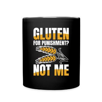 Gluten Not me für einen glutenfreien Lifestyle - Tasse einfarbig - Schwarz - Vorne