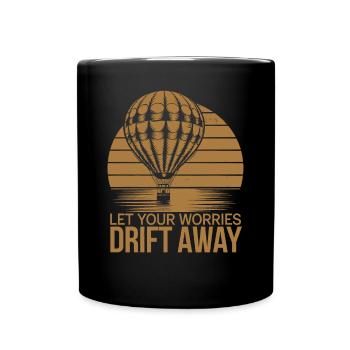 Laissez vos soucis s’envoler Montgolfière - Mug uni - noir - Devant
