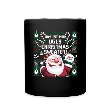 Pull de Noël moche Weihnachten Noël Père Noël - Mug uni - noir - Devant