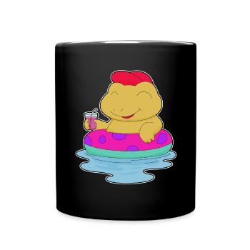 Frog Swimming Swimming Ring Summer - Full Colour Mug - black - Front