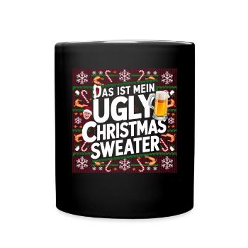 Pull de Noël moche Weihnachten Noël Père Noël - Mug uni - noir - Devant