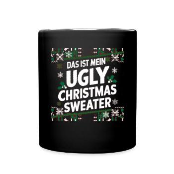 Pull de Noël moche Weihnachten Noël Père Noël - Mug uni - noir - Devant
