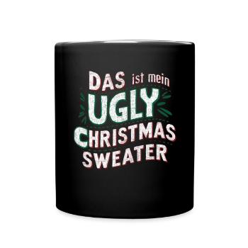 Pull de Noël moche Weihnachten Noël Père Noël - Mug uni - noir - Devant