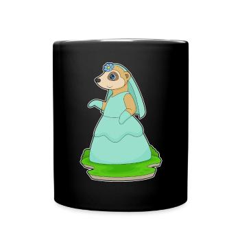Suricate Voile de mariée Mariage - Mug uni - noir - Devant