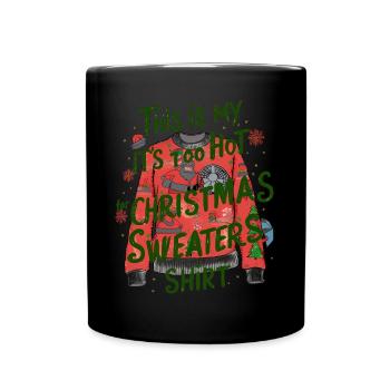 Pull de Noël moche Weihnachten Noël Père Noël - Mug uni - noir - Devant