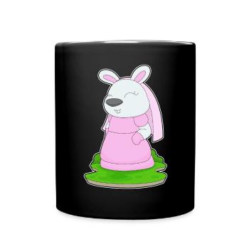 Hase Braut Schleier Hochzeit - Tasse einfarbig - Schwarz - Vorne