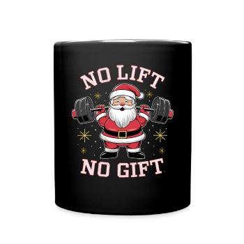 Santa Claus Ugly Christmas Weihnachtsmann Gym - Full Colour Mug - black - Front