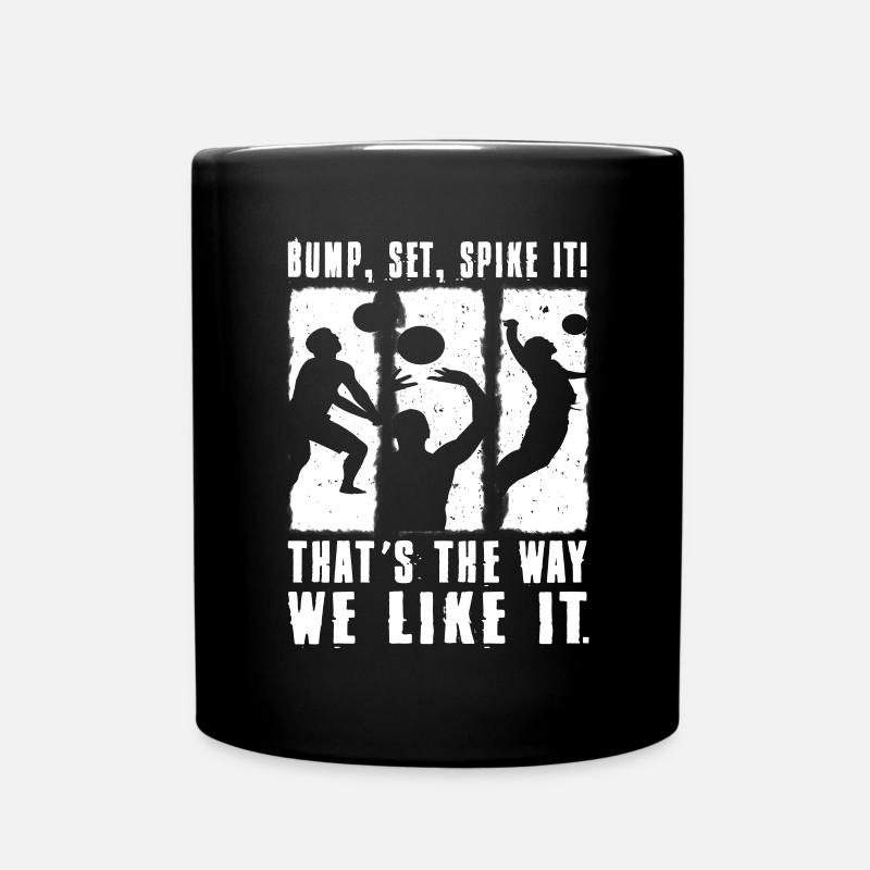 Bump Set Spike It Volleyball Idée Cadeau Graphique - Mug uni - noir