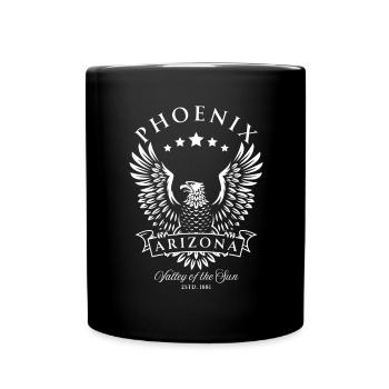 Phoenix Arizona Amerikanischer Vintage Adler - Tasse einfarbig - Schwarz - Vorne