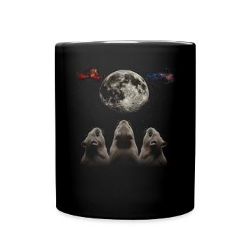 Cochon d’Inde Animal de compagnie Lune Hurlante - Mug uni - noir - Devant
