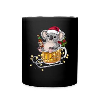 Koala Ugly Christmas Christmas Xmas Beer - Full Colour Mug - black - Front