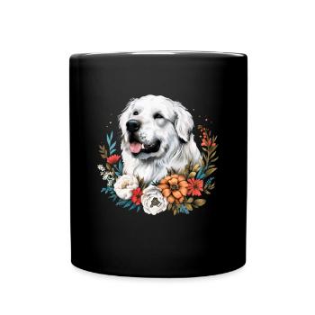 Great Pyrenees dog - Tasse einfarbig - Schwarz - Vorne