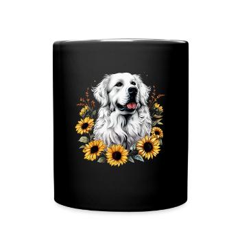 Great Pyrenees dog - Tasse einfarbig - Schwarz - Vorne