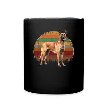 Belgian Malinois - Tasse einfarbig - Schwarz - Vorne