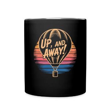 Hot Air Balloon Inspiration Up And Away - Full Colour Mug - black - Front